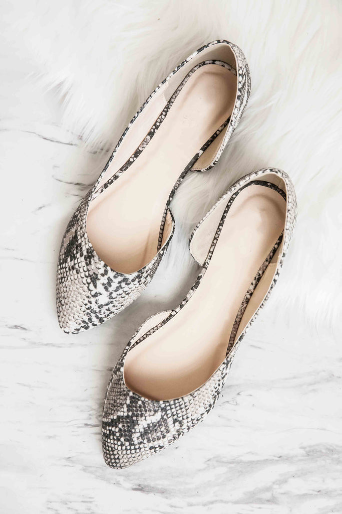 Snake Print Flats