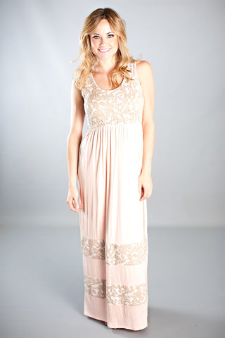 Splendid Afternoon Maxi Dress-Light Pink
