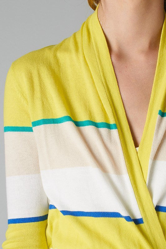 Start The Day Striped Cardigan