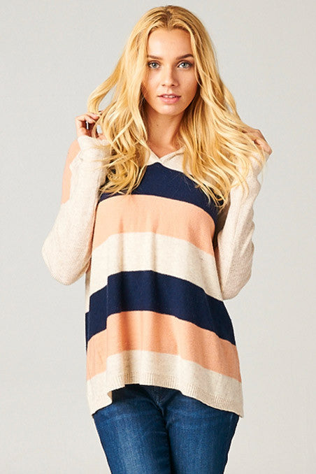 Emma Striped Pullover Hoodie