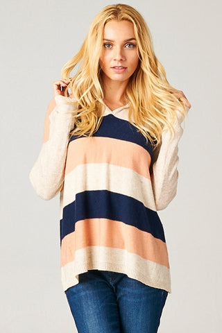 Emma Striped Pullover Hoodie