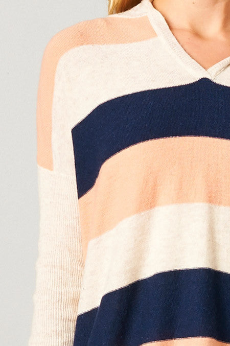 Emma Striped Pullover Hoodie