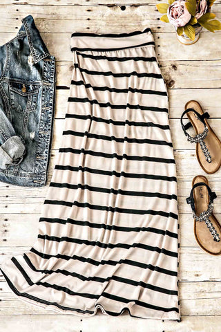 Striped Maxi Skirt