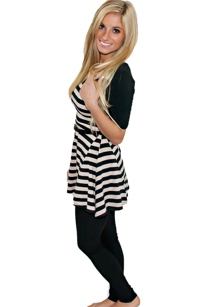Striped Day Belted Tunic