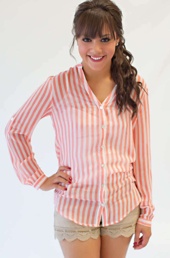 Sheer Striped Top