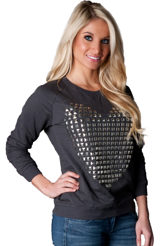 Studded Heart Sweater