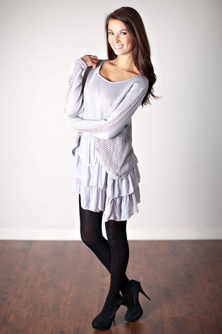 Sugar Pie Dress-Grey