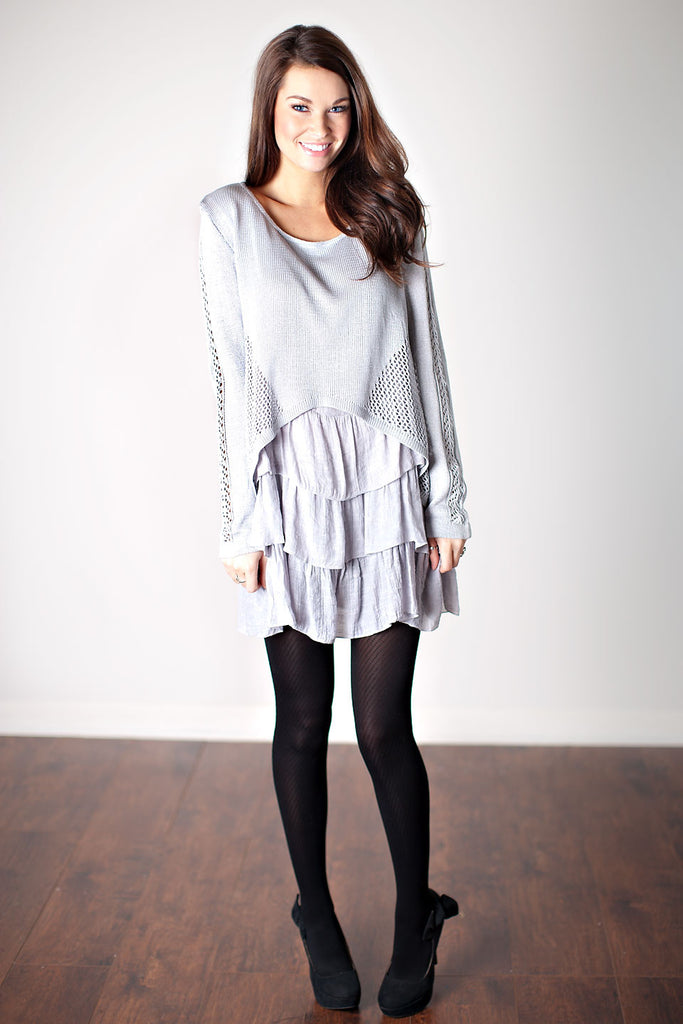 Sugar Pie Dress-Grey