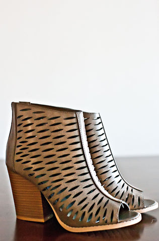 Take A Chance Booties-Taupe