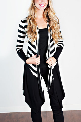 The Bottom Line Cardigan-Black