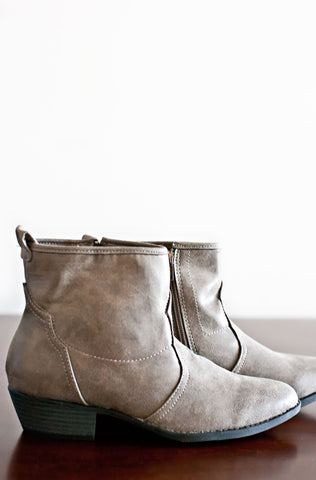 Upfront Booties- Taupe