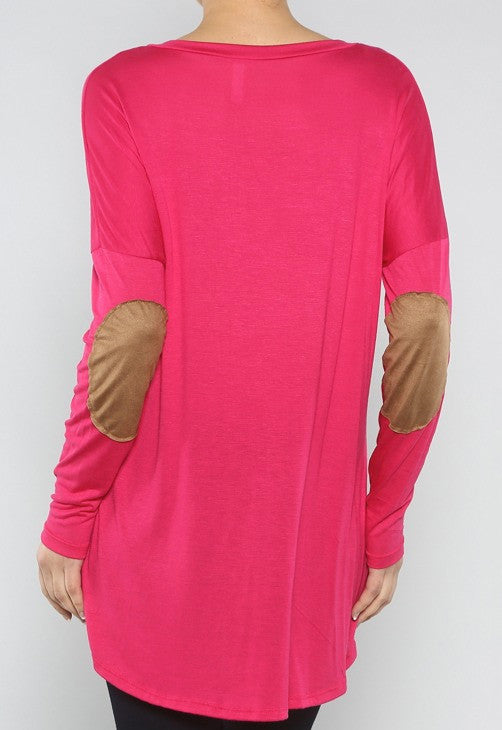 Vivian Elbow Patch Top-Mint