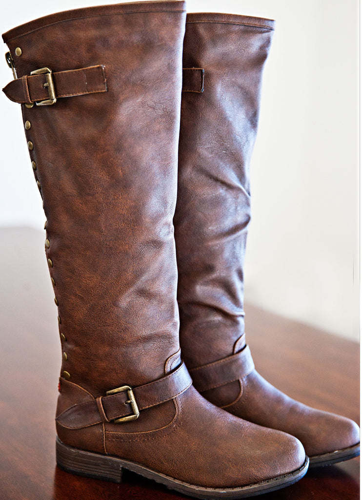 Walk This Way Boots-Brown