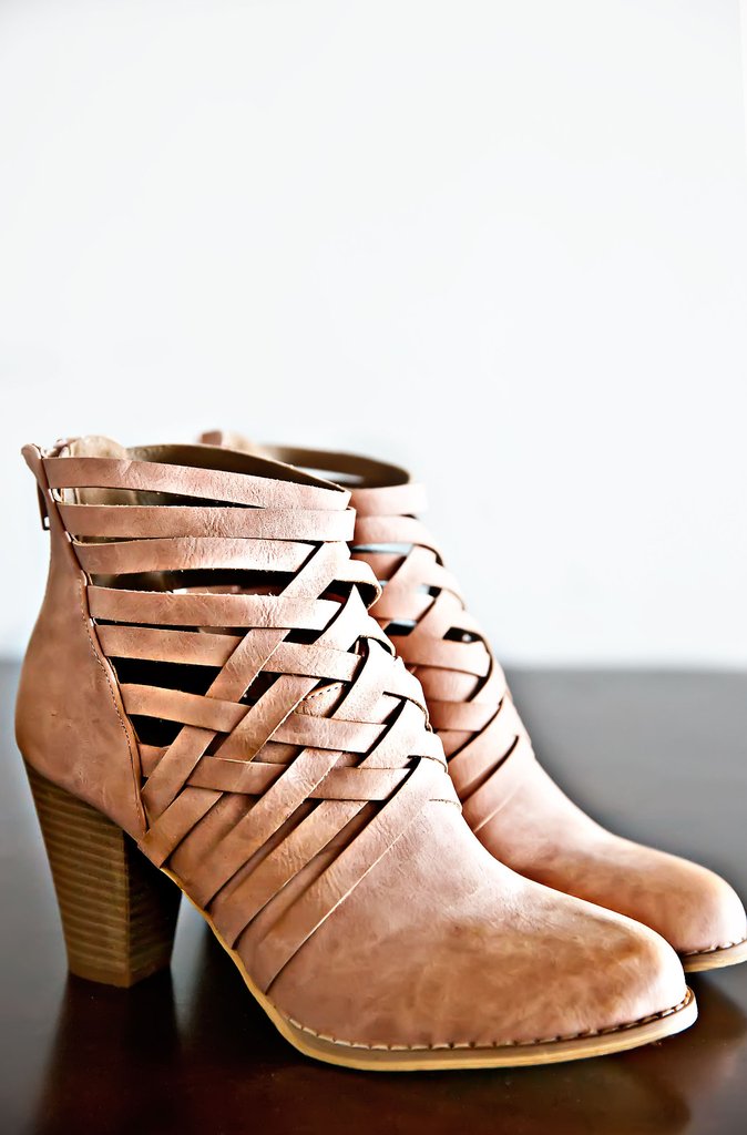 Way Out Booties-Blush