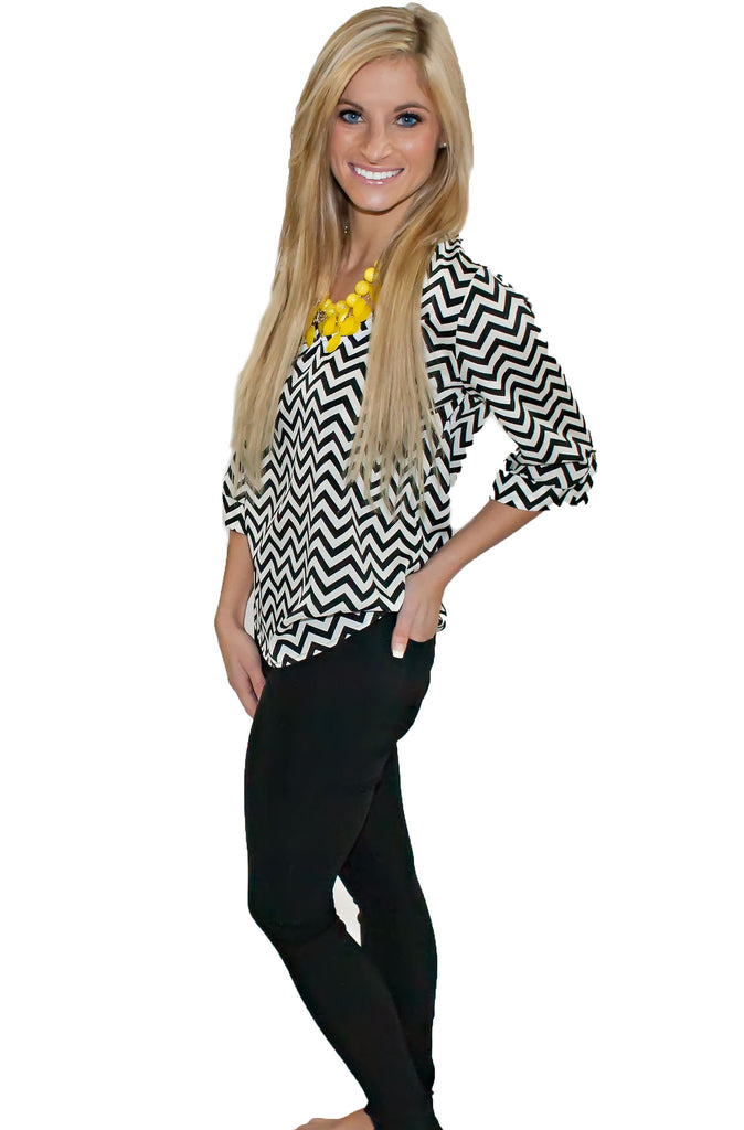 What An Adventure Zigzag Top