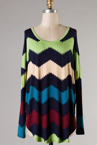 Wildfires Chevron Top-Navy