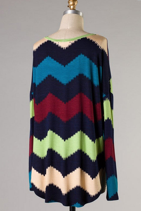 Wildfires Chevron Top-Navy