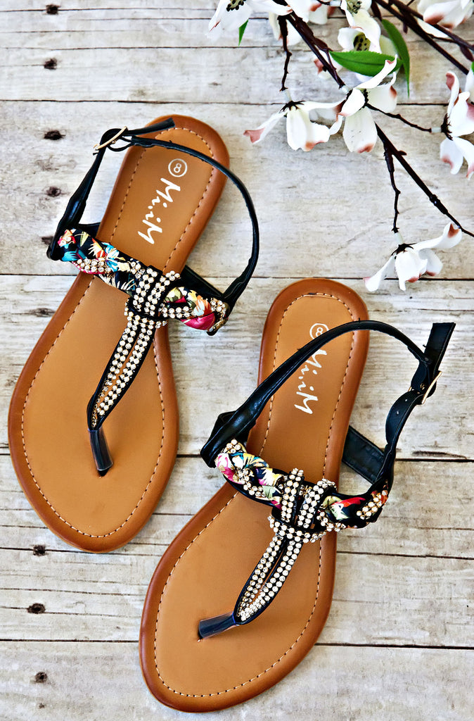Wild Honey Sandals-Black
