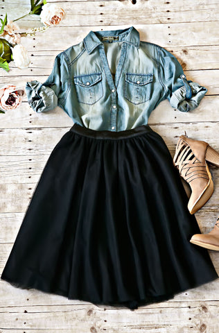 With Love Skirt-Black