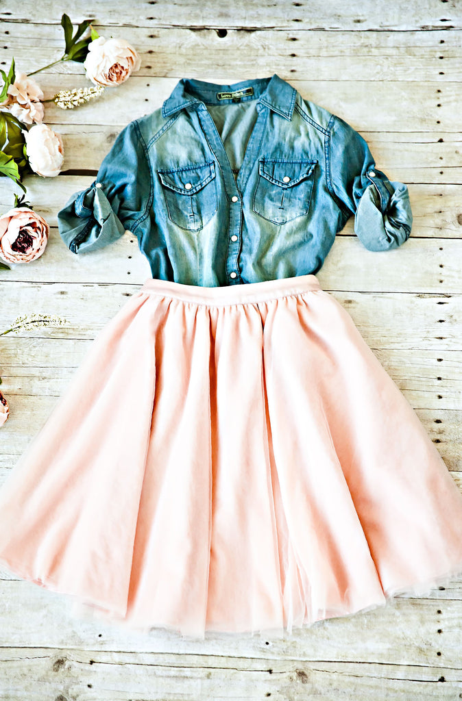 With Love Skirt-Peach