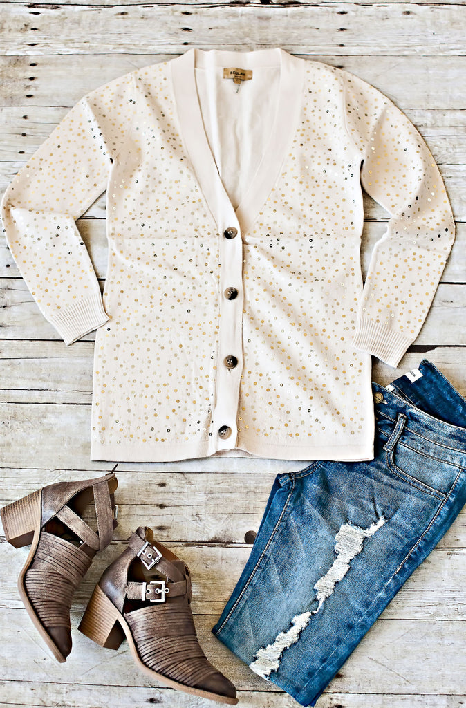 WITH SPARKLE CARDIGAN
