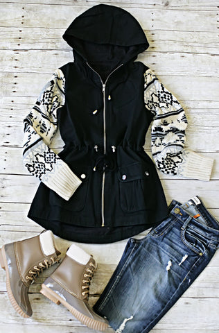 Yesterday's Muse Jacket-Black